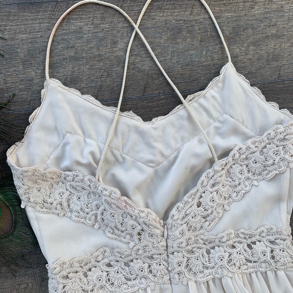 ASOS Vila Champagne Criss-Cross Back Dress - Picture 6 of 8